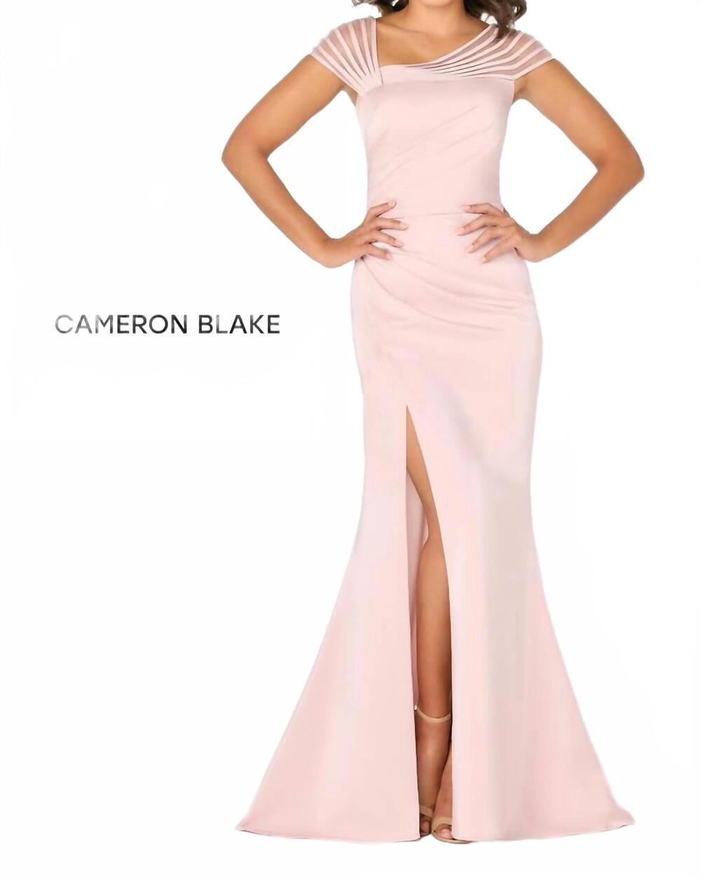 NEW CAMERON BLAKE mother of the bride evening dress in petal
